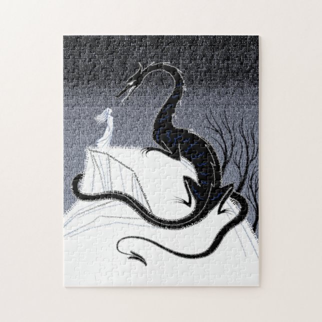 La fille et le puzzle de dragon (Vertical)