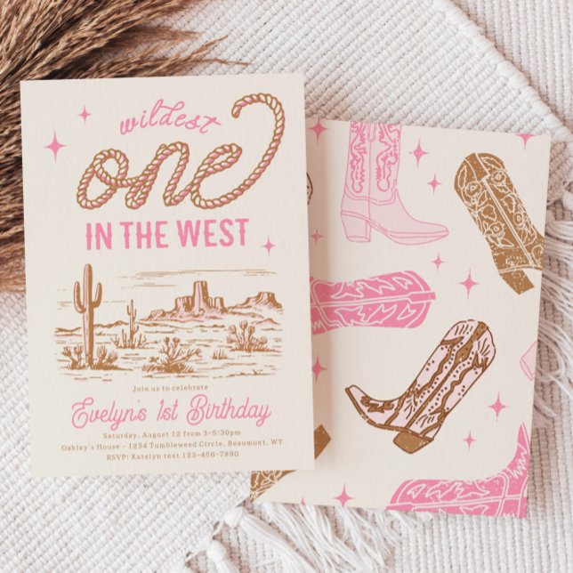 La fille la plus sauvage de l'Ouest Invitation (Créateur téléchargé)