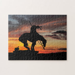 La fin du sentier Silhouette Jigsaw Puzzle