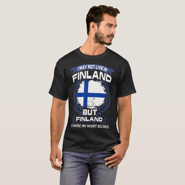 La Finlande est où mon coeur appartient T-shirt (Devant entier)