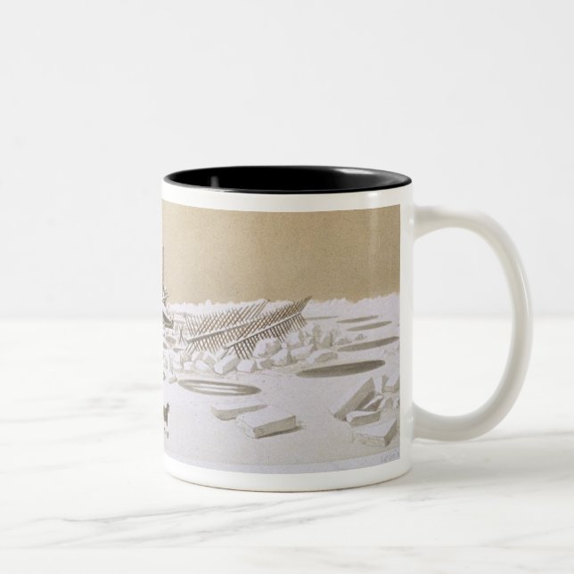 La Fleche bei Kil-Bouroun drang durch Eis, von Zweifarbige Tasse (Rechts)