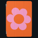La Fleur 01 Retro Floral Orange Pink Preppy Blume iPad Air Hülle<br><div class="desc">Abstrakt Retro Blumendruck - La Fleur - orange und rosa.</div>