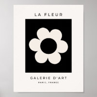 La Fleur 06 Retro Schwarz-Weiß-Blume