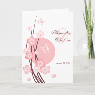 La fleur fleurit le faire-part de mariage de