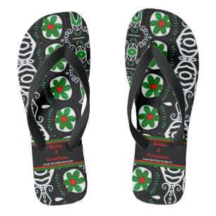 La Flor Verde Flip Flops