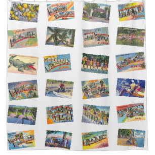 La FLORIDE un rétro rideau en douche (clair)