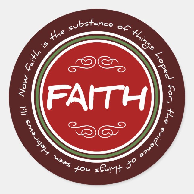La foi chrétienne Bible Verse Stickers (Devant)