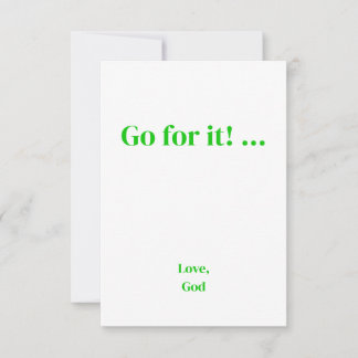 La foi verte Allez-y ! ... Love, God Note Cartes
