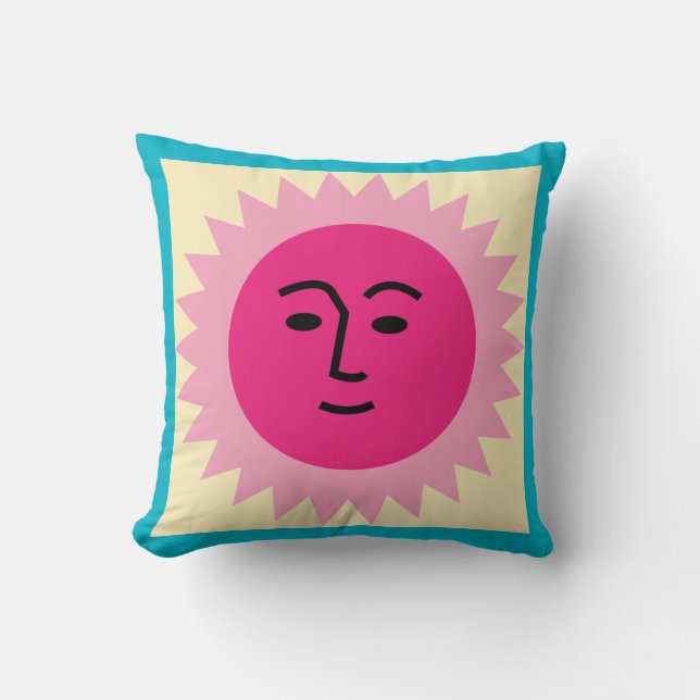 La Fonda Sun gelbes Rosa Kissen (Vorderseite)