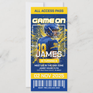 LA Football Ticket Birthday Invitation