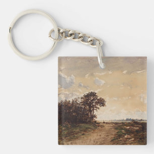La Forêt de Fontainebleau Aux Environs de Barbizon Schlüsselanhänger