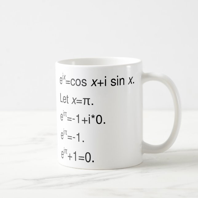 La formule d'Euler, dérivation de tasse de café (Droite)
