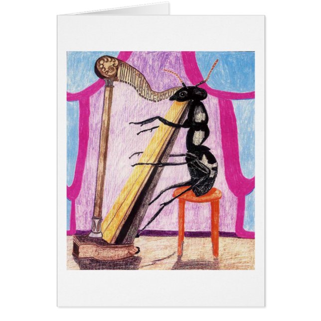 La fourmi Daphne joue l'harpe (Devant)