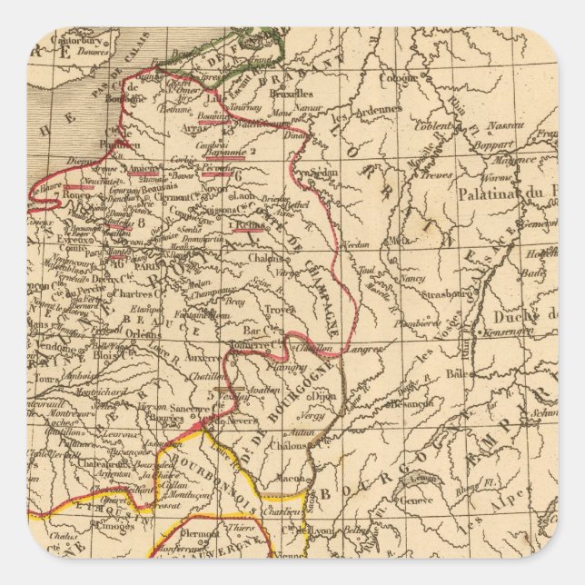 La France 1180 a 1223 Quadratischer Aufkleber (Vorderseite)
