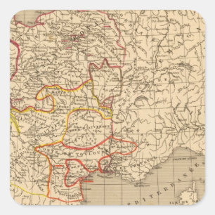 La France 1223 a 1270 Quadratischer Aufkleber