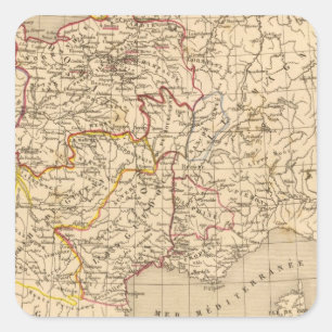 La France 1328 a 1350 Quadratischer Aufkleber