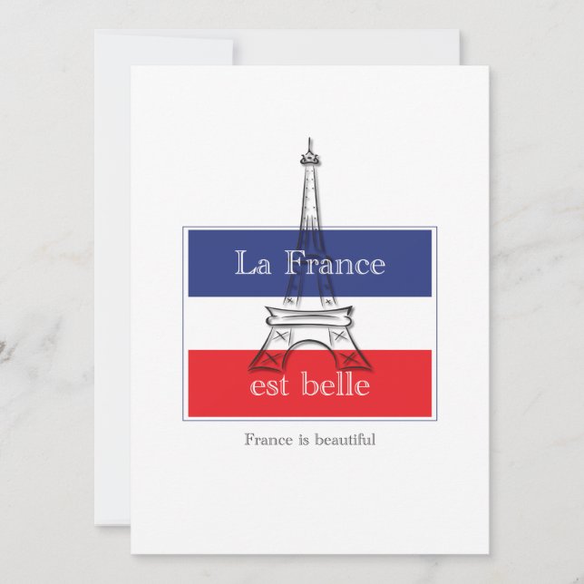 La France est Belle Einladung (Vorderseite)