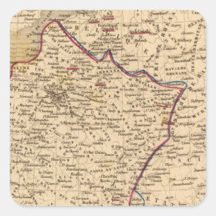 La Frankreich 1814 1840 Quadratischer Aufkleber