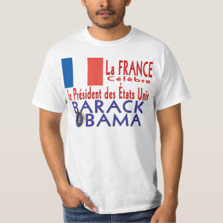 La-Frankreich-CELEBRE Präsident Obama Inauguration T-Shirt
