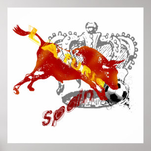 La Furia España Toro Artwork gifts and tees Poster