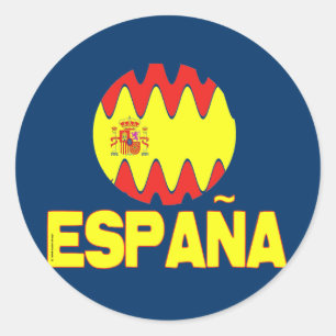 La Furia Roja Futbol Espana Spanien Runder Aufkleber
