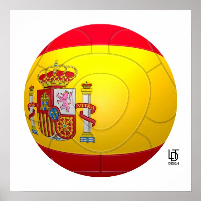 La Furia Roja - Spanien Fußball Poster (Vorne)