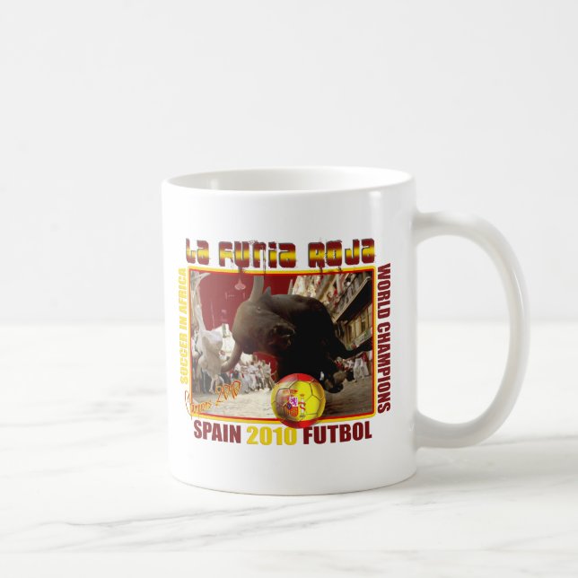 La Furia Roja Spanisch-Stier-Fußball Futbol Kaffeetasse (Rechts)
