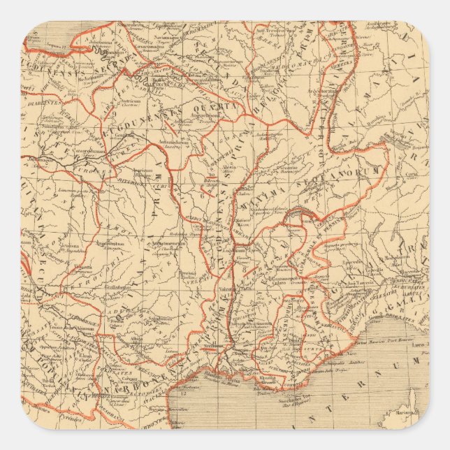 La Gaule Romaine Quadratischer Aufkleber (Vorderseite)