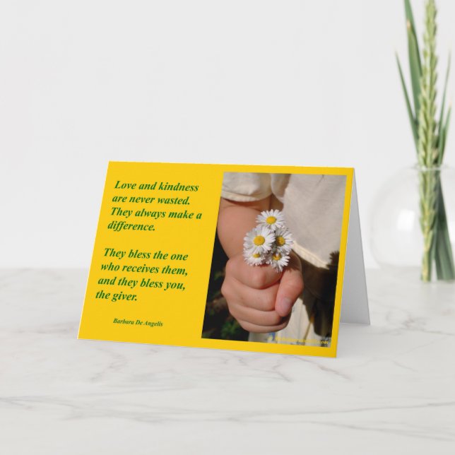 La "gentillesse bénit" des cartes de voeux (Devant)