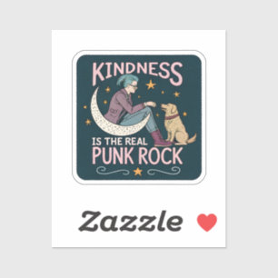 La gentillesse est le Sticker en Vinyle de Punk Ro