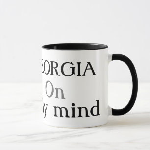 La Géorgie sur ma tasse de café d'esprit