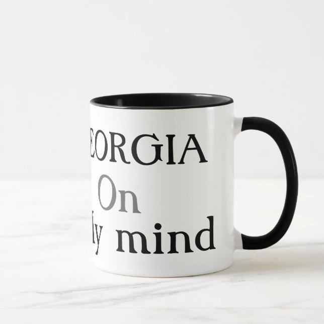 La Géorgie sur ma tasse de café d'esprit (Droite)