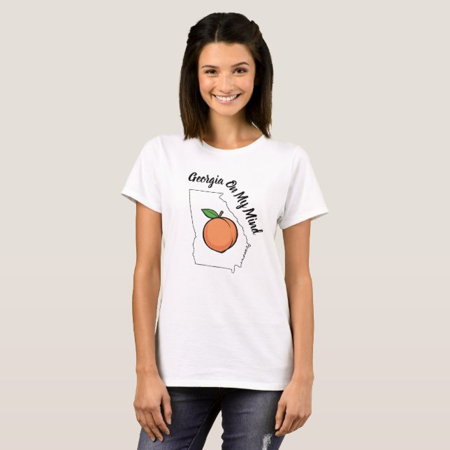La Géorgie sur mon T-shirt d'esprit (Devant entier)