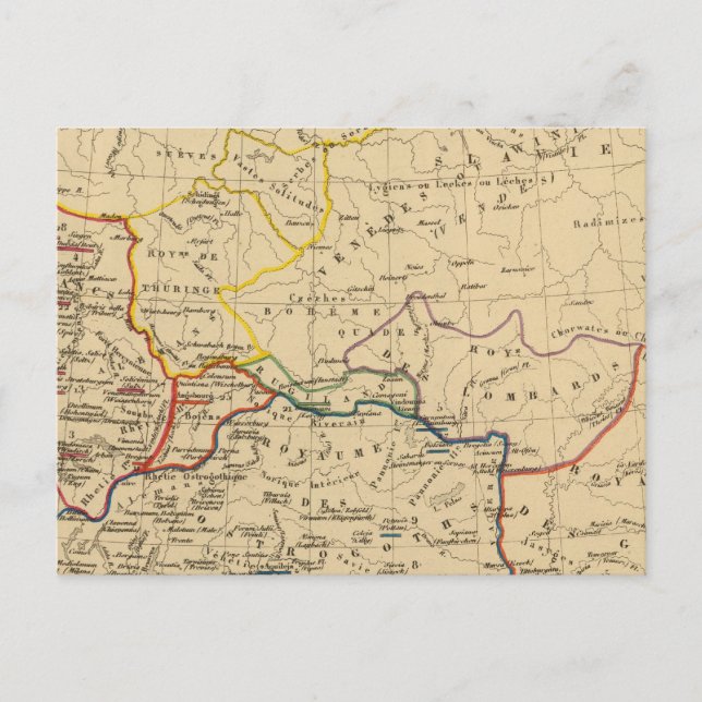 La Germanie a la fin du 5e siecle Postkarte (Vorderseite)