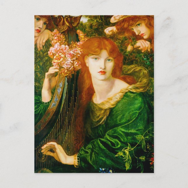 La Ghirlandata von Dante Gabriel Rossetti Postkarte (Vorderseite)