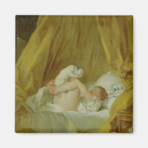 "La Gimblette", Mädchen mit einem Hund, c.1770 ( Magnet