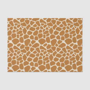 La girafe repère le papier de soie de soie