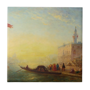 La Gondole, Quai des Esclavons, Félix Ziem Fliese