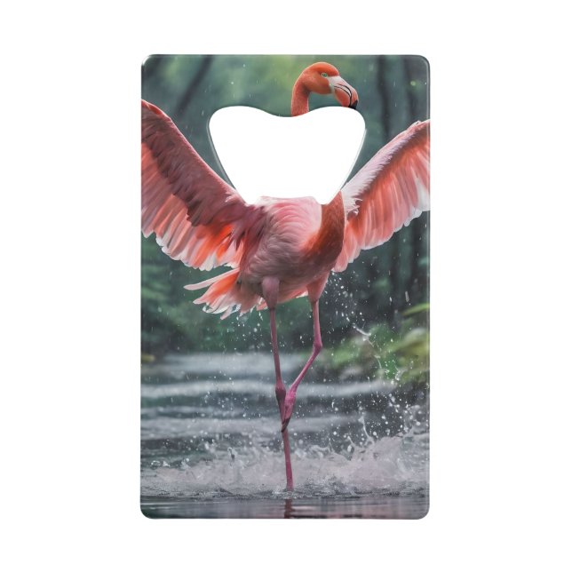 La grâce en vol : Le Flamant rose rose (Devant)