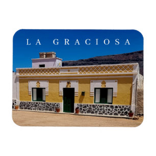 La Graciosa bunt Gebäude View Magnet