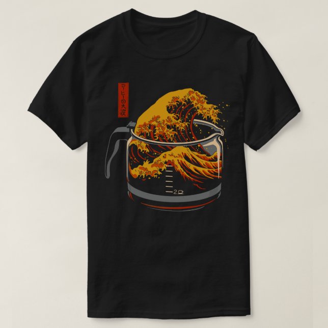 La grande vague de café enfants TShirt (Design devant)