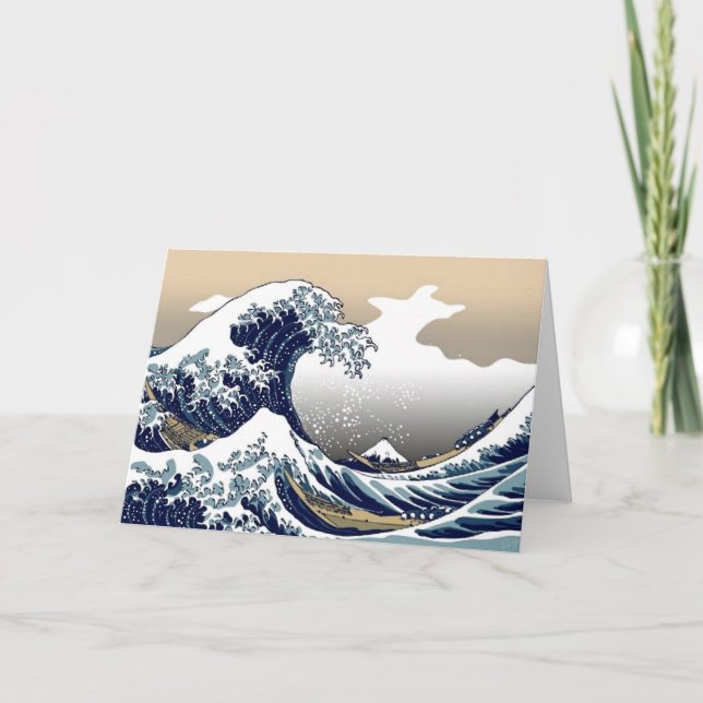 La Grande Vague de Kanagawa Carte de voeux (Devant)
