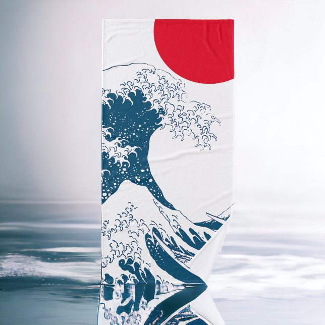 La Grande Vague De Kanagawa Moderne (Ricaso, The Great Wave Off Kanagawa Modern Twist Bath Towel. purchase separately or as a set)