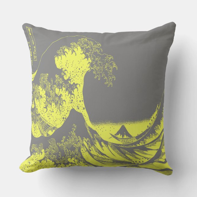 La Grande Vague Jaune & Coussin Gris (Recto)