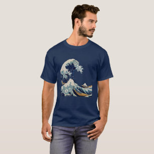 La grande vague par le T-shirt de graphique de