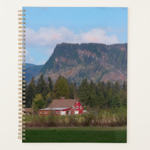 La grange rouge et le mont Enumclaw