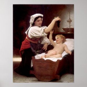 La grappe de raisin 1868, Bouguereau Poster