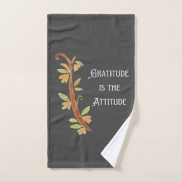 La gratitude est l'attitude serviette main