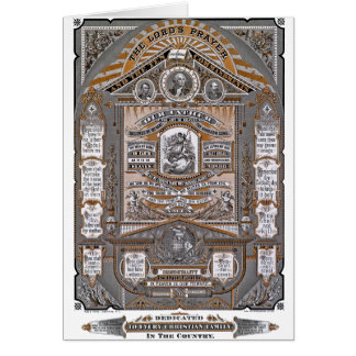 La gravure vintage de Prayer du seigneur (ORANGE)