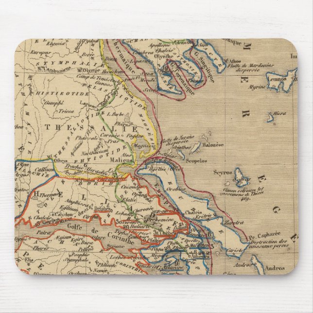 La Grece, les cotes de l'Asie Mineure Mousepad (Vorne)